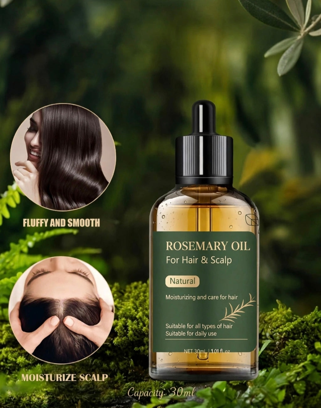 RÒSEVÀ Rosemary Hair & Scalp Oil, 30ml