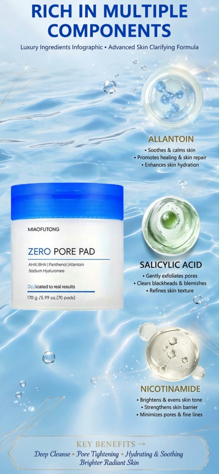 POREMELT Exfoliating Facial Pads, 70 Pads
