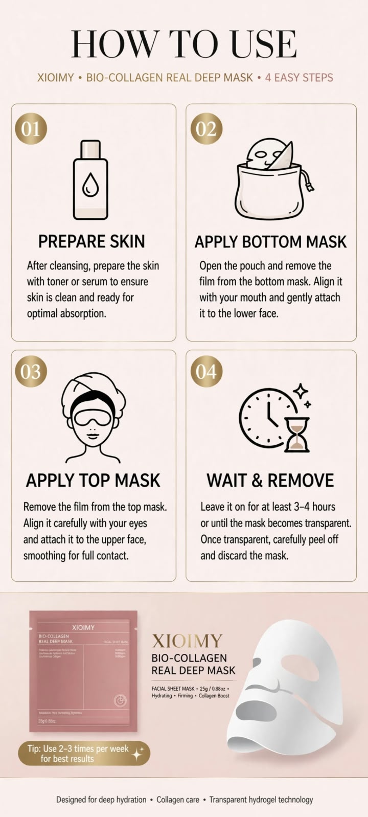 LUNE Seoul Bio-Collagen Overnight Mask, 10-Pack