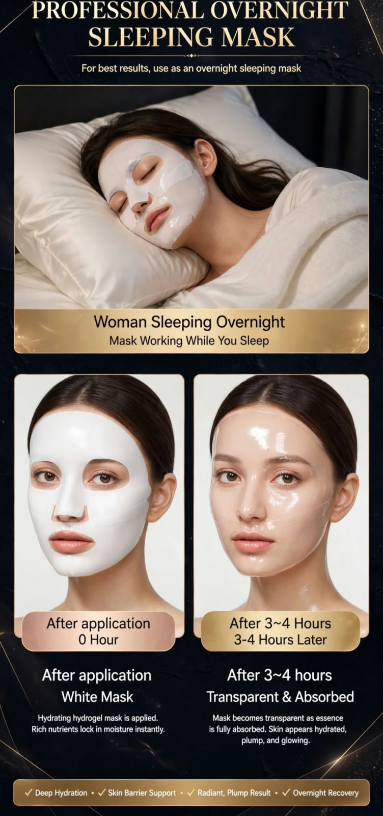LUNE Seoul Bio-Collagen Overnight Mask, 10-Pack